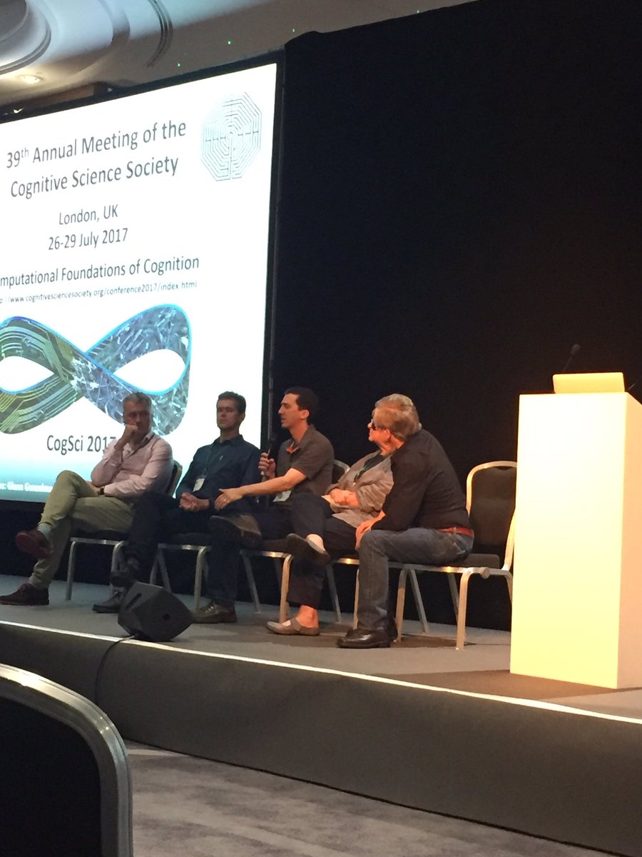 Some great questions/discussion about learning, representation, and verbalization at the symposium on prob solving #CogSci2017