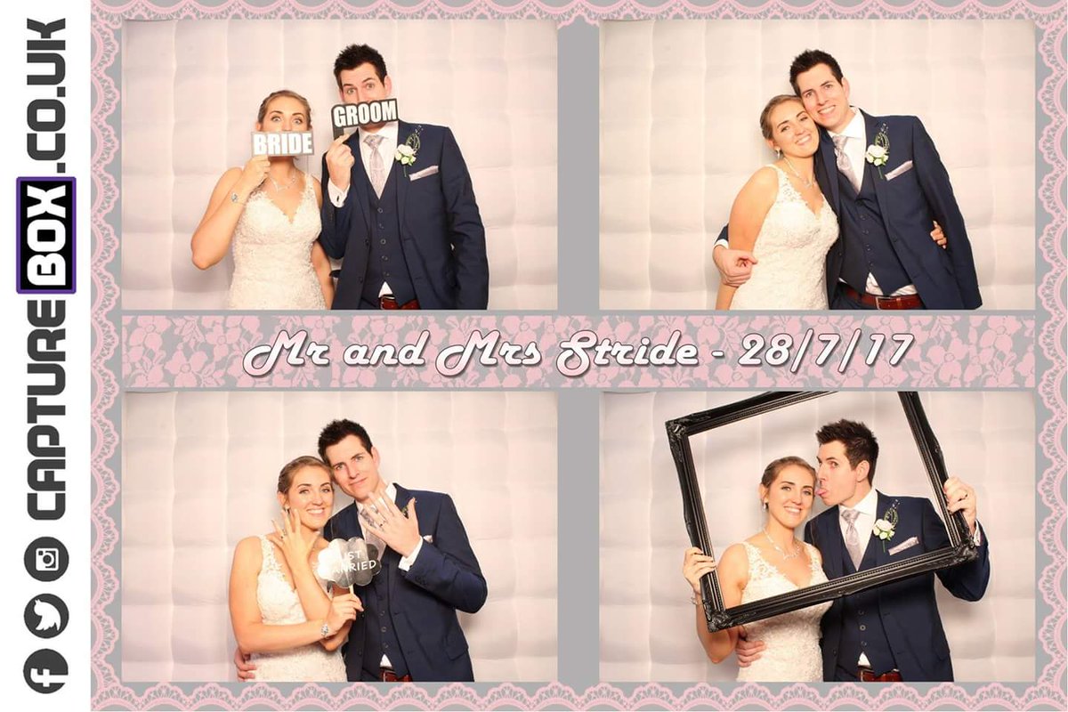 capture_box's tweet image. Congratulations to the new Mr &amp;amp; Mrs Stride!
All the best guys, download your FREE hi-res photos from capturebox.co.uk/your-photos 
#PhotoBooth