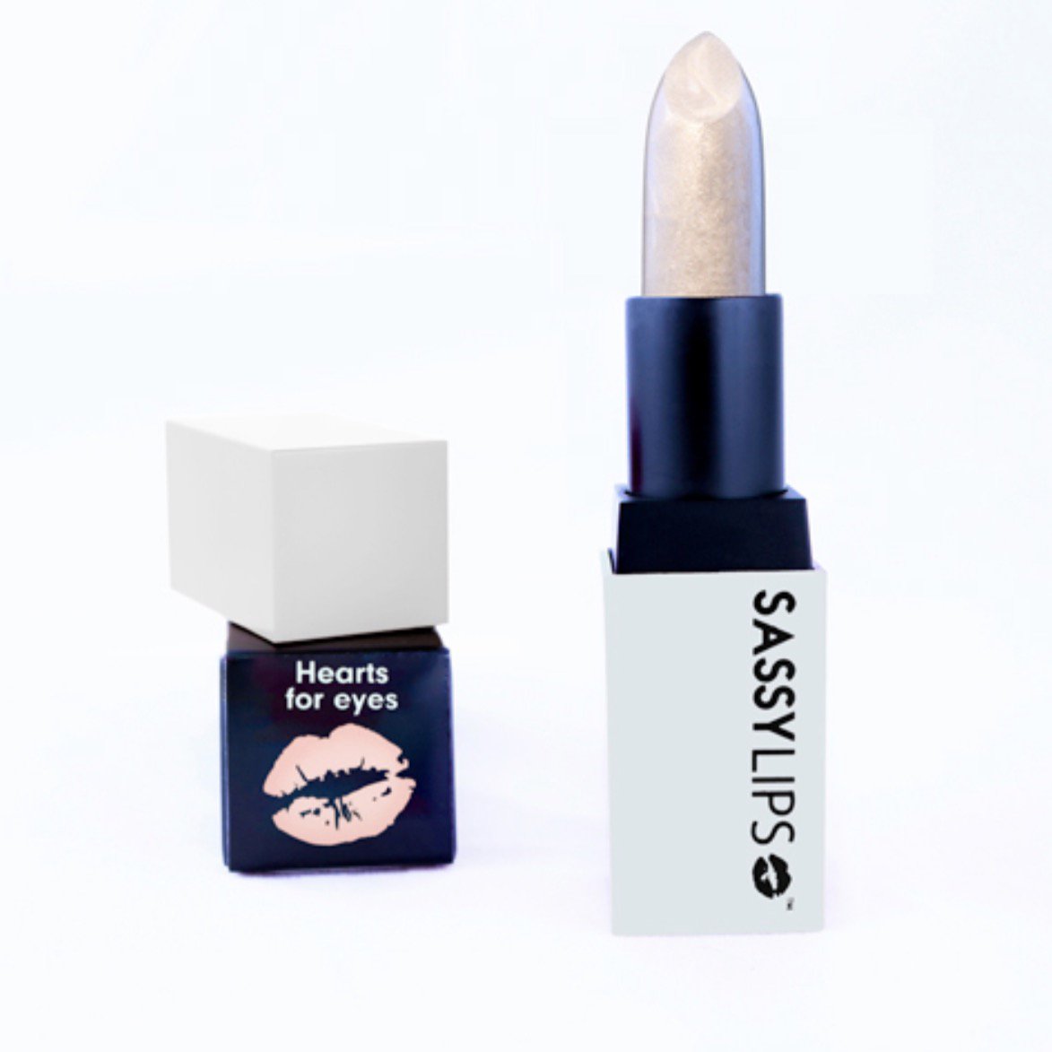 Hearts for Eyes turns a unique shade of shimmer coral pink on your lips so they’ll never break their gaze, even if you break their heart.