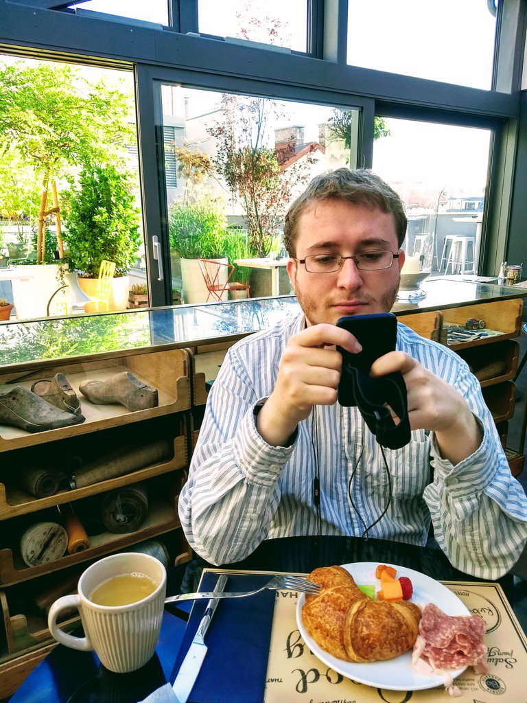 NicMcPhee's tweet image. Last breakfast in Vienna with @Sub_Evil_Boy - we totally loved the hotel #rubymarie and def recommend. 😀😍😎