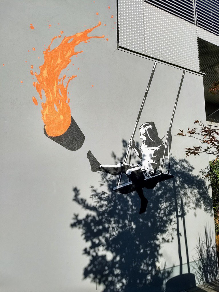 NicMcPhee's tweet image. Cool art indicative of the sense of fun at the Hotel #rubymarie in Vienna.