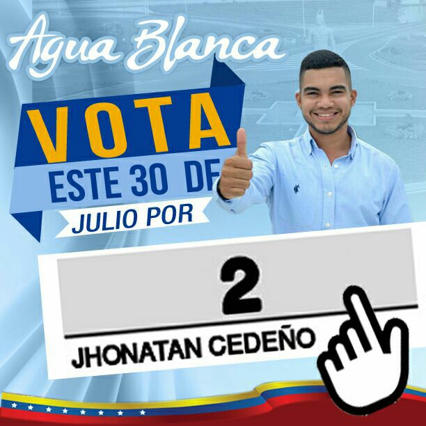 aular_terry's tweet photo. Desde Agua Blanca decimos...Vamos con todo, porque la Constituyente "SI VA" JHONATAN CEDEÑO https://t.co/YCx21YDhrC