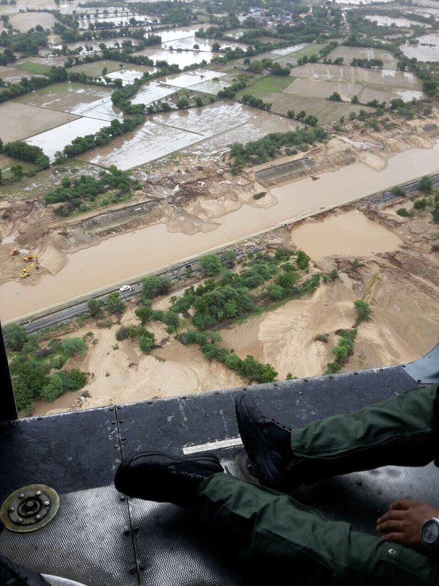 pkumarias's tweet photo. Aerial Survey done for Narmada canal #GujaratFloods https://t.co/t8j1SEqL4l