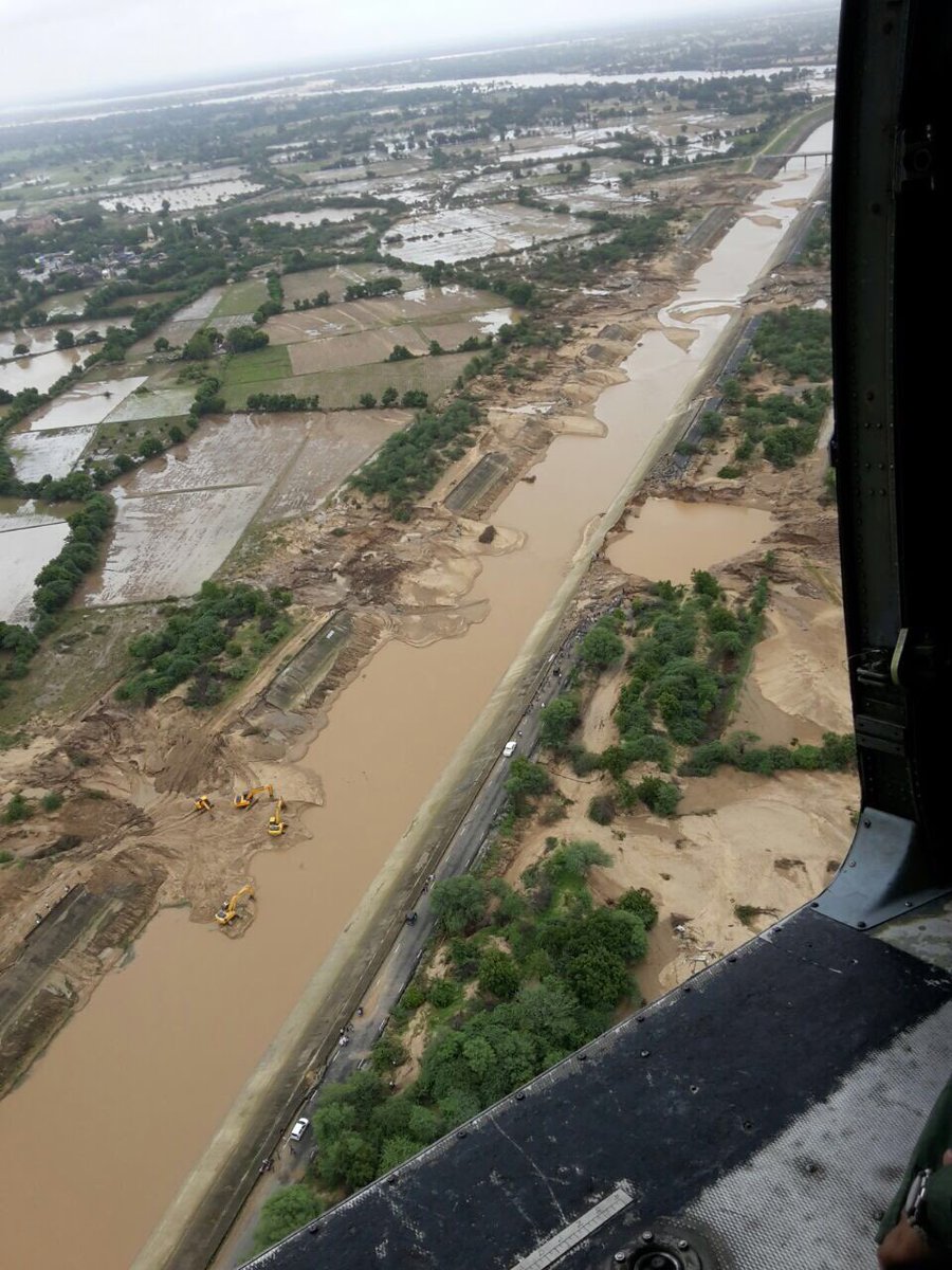 Aerial Survey done for Narmada canal #GujaratFloods
