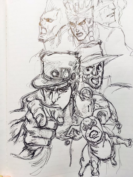 プラスはりきったディレクターにも描いてもらちゃいました!イラストに関わるスタッフが常駐してますので、興味ある方はぜひに!アドバイスも行えますよう♪ #ジョジョ #ジョジョの奇妙な冒険 #映画 #祝実写化 #チカホ #イベント #イラスト #7月30日 