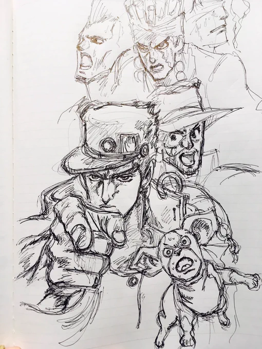 プラスはりきったディレクターにも描いてもらちゃいました!イラストに関わるスタッフが常駐してますので、興味ある方はぜひに!アドバイスも行えますよう♪ #ジョジョ #ジョジョの奇妙な冒険 #映画 #祝実写化 #チカホ #イベント #イラスト #7月30日 