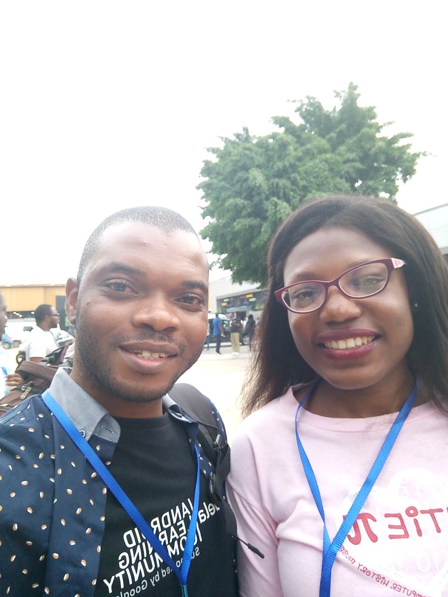 adetayo_james's tweet photo. With awesome @moyheen at #GDGLagosDevConf #AndelaALC17 @aniediudo @Andela_Nigeria https://t.co/HEogjzpTOT