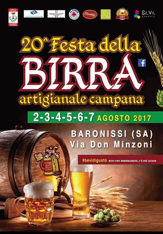 ComuneBaronissi's tweet photo. Festa della Birra artigianale dal 2 al 7 agosto nell'area di via don Minzoni con 18 birrifici artigianali campani con oltre 90 etichette https://t.co/gv3NMgo3pI