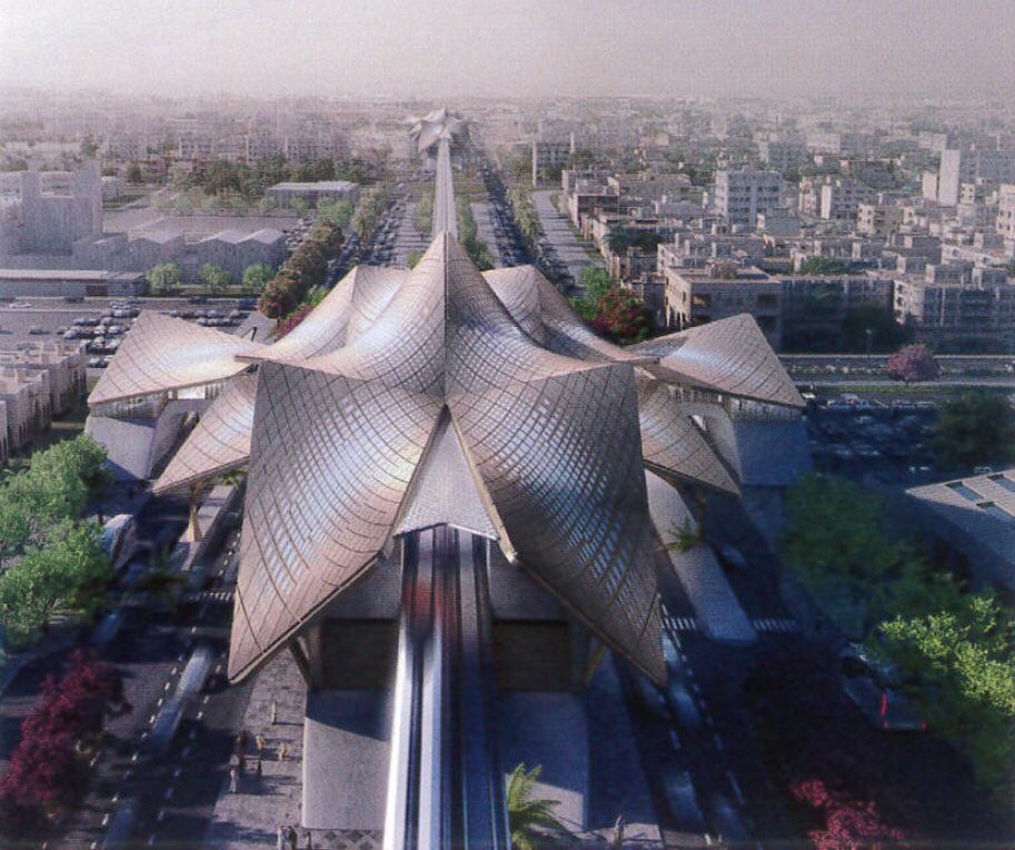 SaudiProject's tweet photo. شاركت #زها_حديد بتقديم مقترح لـ مشروع #مترو_جدة ، وقد استوحت تصاميم محطات المترو من أشرعة سفن #جدة التاريخية https://t.co/gBCYkF2VsS