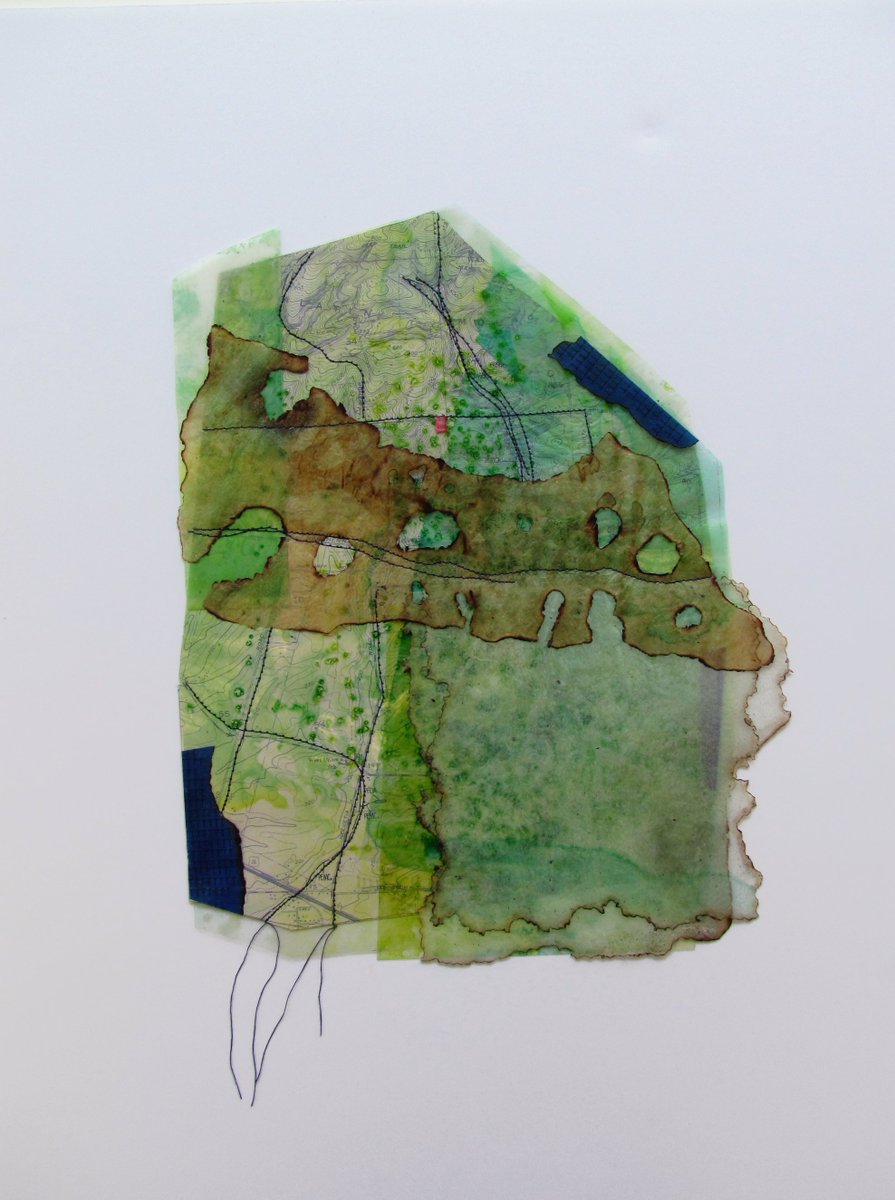PDXCSA's tweet photo. Artwork completed for Season 3: mixed-media abstract maps inspired from nature walks by Marilyn Joyce https://t.co/qcEk1a51Bf