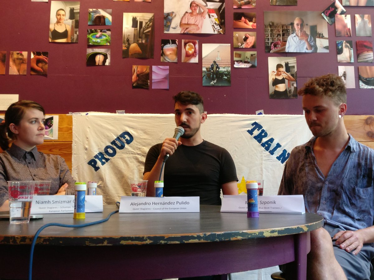 QueerStagiaires's tweet photo. Through Queer Stagiaires many trainees can become empowered &amp; can continue #LGBTI work in their countries - @apulherr #proudEUtrainees https://t.co/PUOCAoqbHs