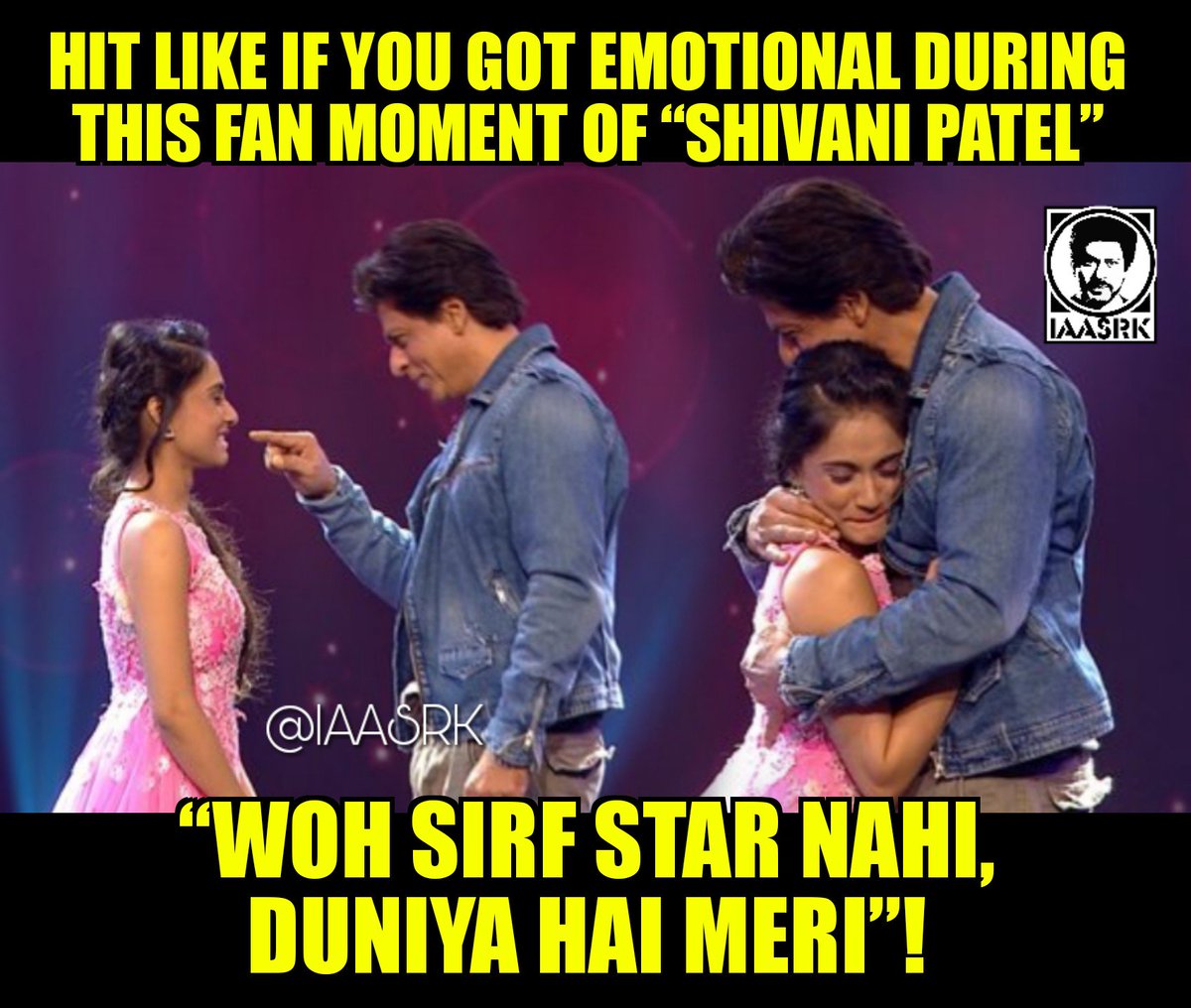 IamPunit75's tweet photo. Almost got tears in my eyes while watching Shivani with @iamsrk  ❤️🙏

#DancePlus3 @StarPlus https://t.co/0S9sDHcIOi