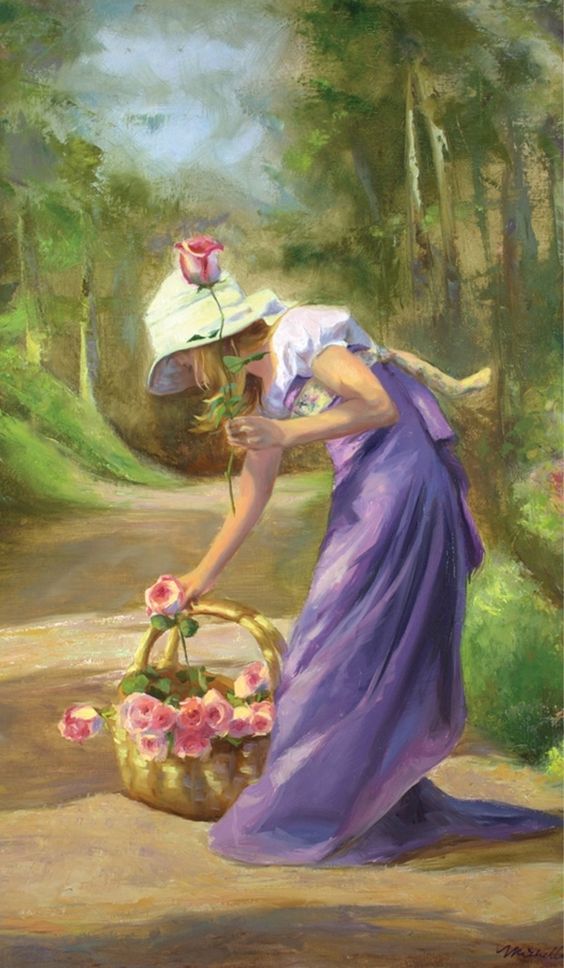 PJA64X's tweet photo. Roses by American impressionist artist Michelle Murray (Born 1962) #MichelleMurray https://t.co/PAK64LlT6l