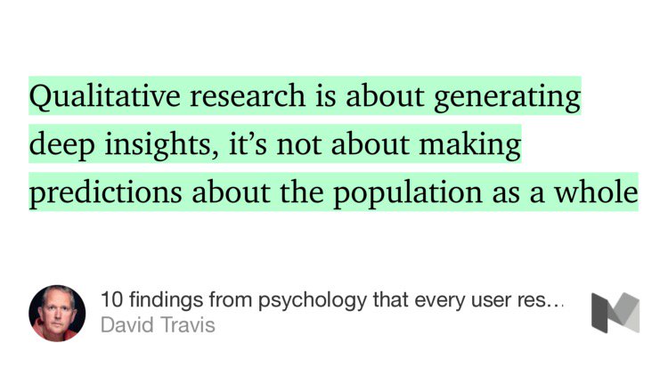 “10 findings from psychology that every user researcher should know” by David Travis medium.com/@userfocus/10-…