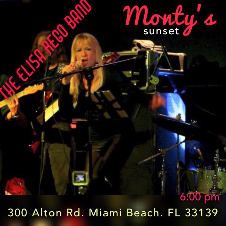 intwoduo's tweet photo. Tonight The Elisa Rego Band playing at Monty's Sunset music starts at 6:00 pm. See you there !!!! #livemusic #singerslife #ilovemyjob #miami https://t.co/Gm9jNcJkJk