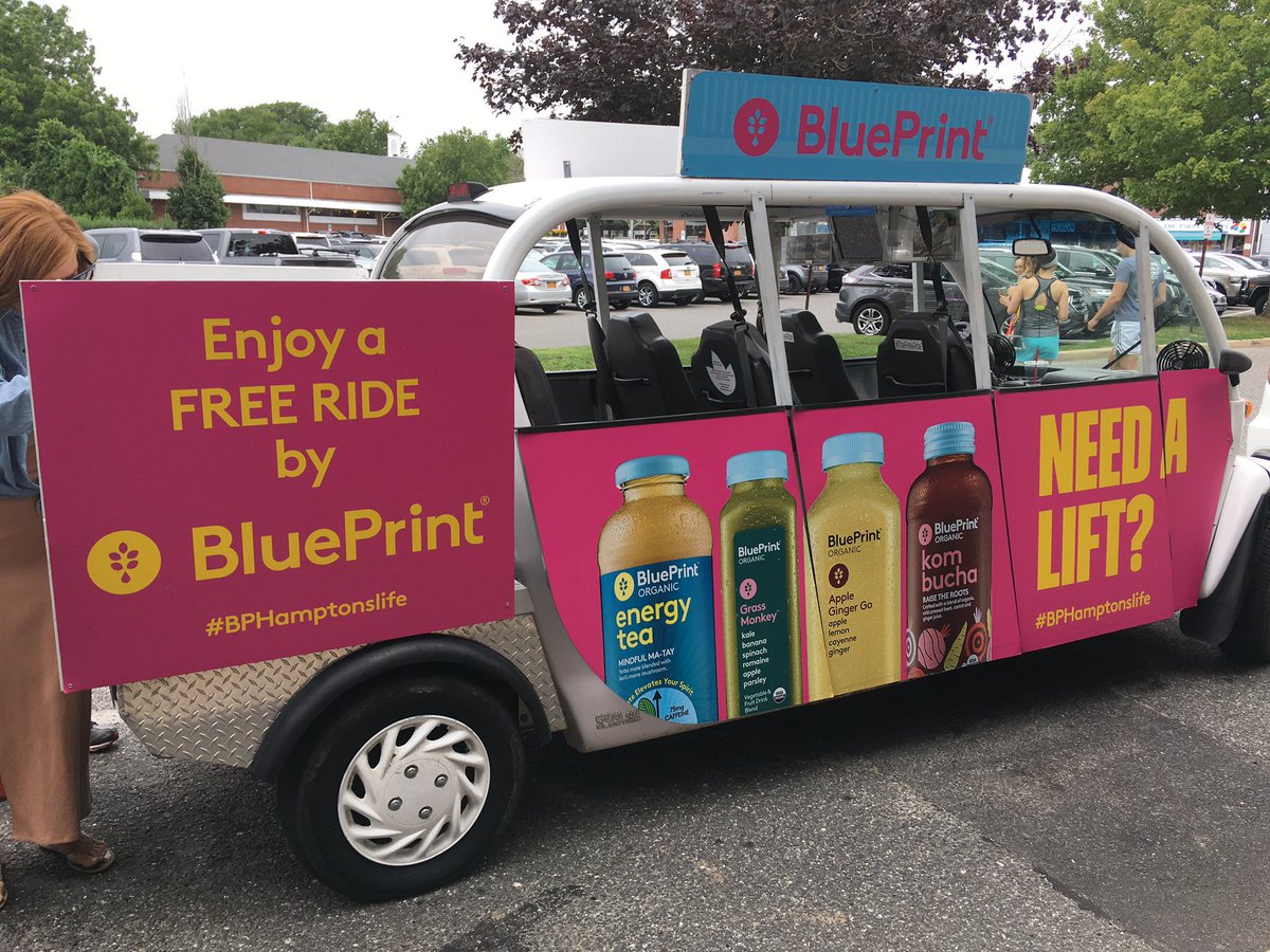 Have you spotted the Blueprint Free Ride car yet? We're cruising through the Hamptons all summer giving free rides and weekend juices!