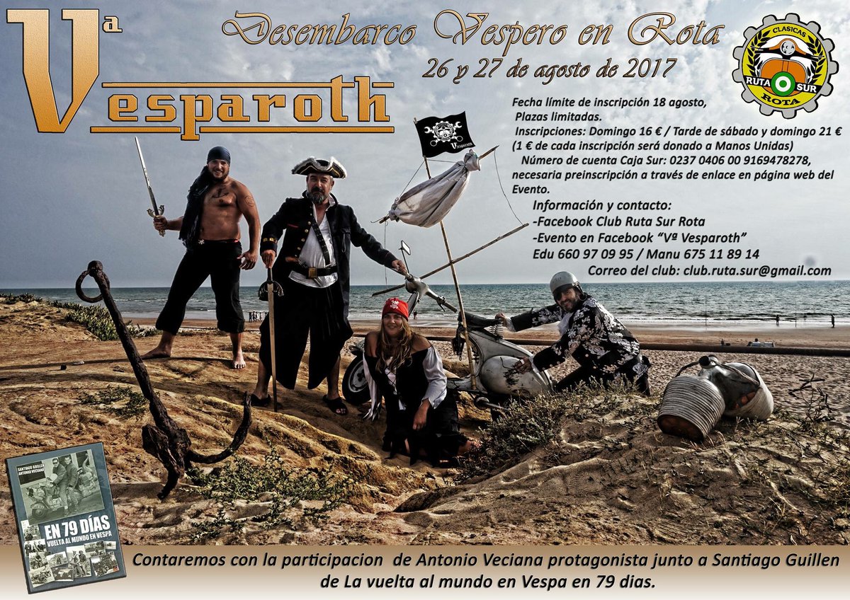 Club_RutaSur's tweet photo. V VESPAROTH @AytoRota @CulturaRota @TurismoRota  @vespa @lambretta @motosclasicas https://t.co/m8RELYv6Gh