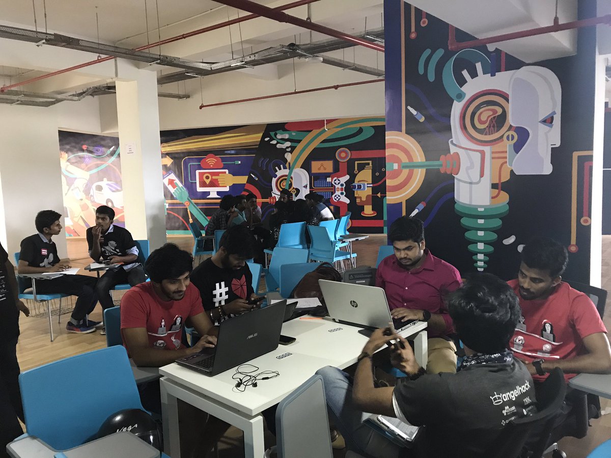 narayananratish's tweet photo. The coolest #Hackathon I have ever been to #AngelHackKochi #AH10 thank you @startup_mission @nasifnm and team https://t.co/sEPFeyKsgZ