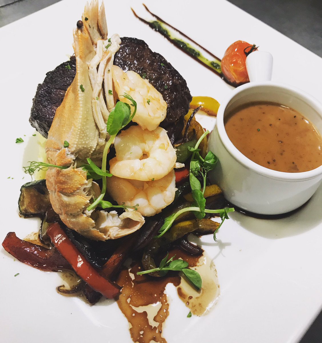 BianconiSligo's tweet photo. Our Reef and Beef special this evening!๐ #sligofoodtrail #reefandbeef #fresh #lobster #food #bistrobianconi https://t.co/IMAz3PeekF