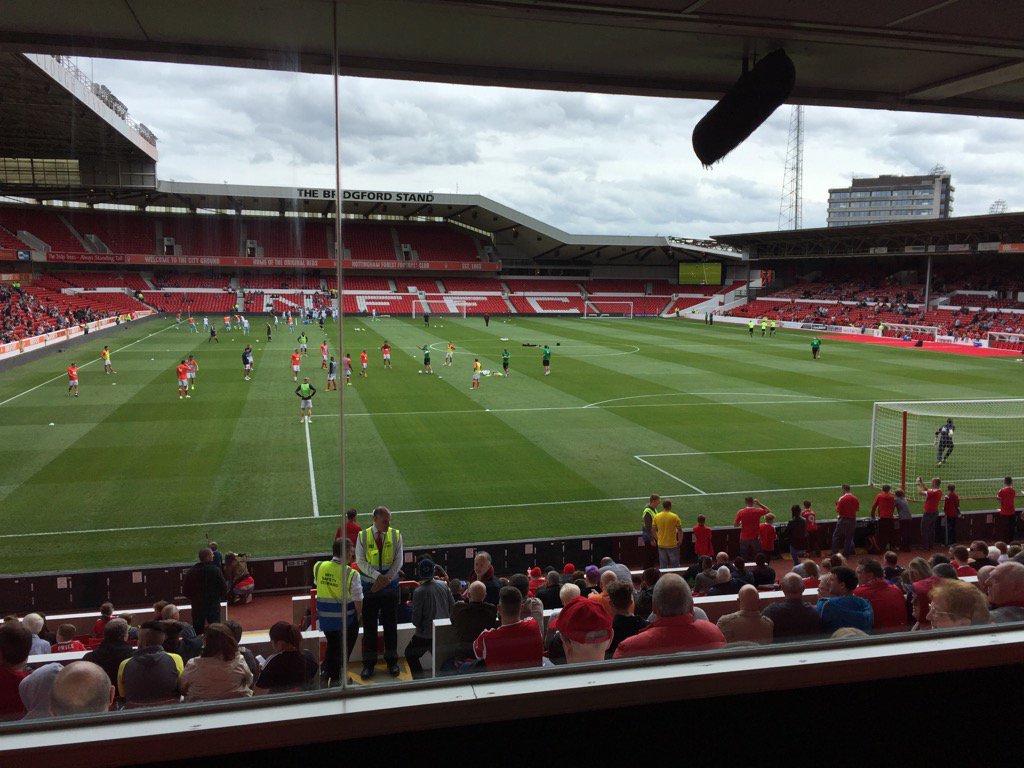 Just checking out Forest's new signings. Nice to be back at the City Ground and a good test against Burnley.