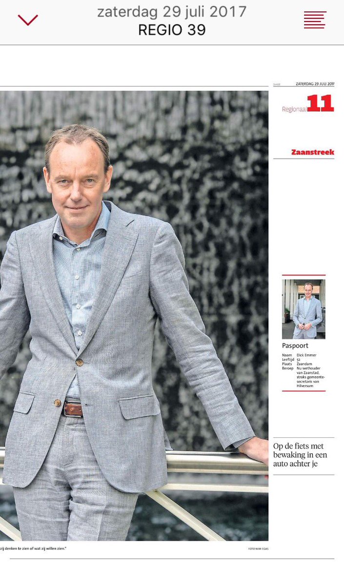 Het grote afscheid nemen is begonnen: vandaag een afscheidsinterview met onze wethouder <a href="/DickEmmer/">Dick Emmer</a> in <a href="/nhdagblad/">Noordhollands Dagblad</a> <a href="/D66/">D66</a>