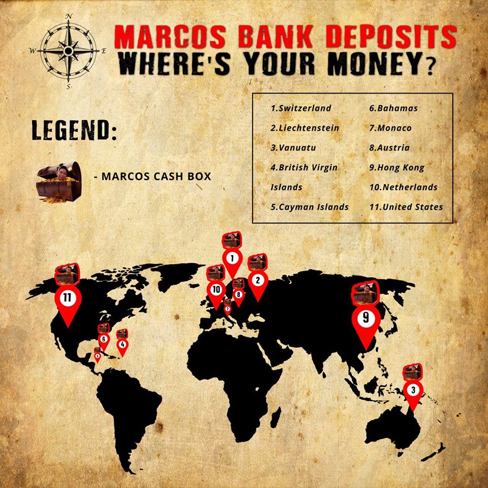 SuperficialGZT's tweet photo. Why we should #SavePCGG from the #Dutertador: Here's a map of where #MarcosMagnanakaw hid their ill-gotten wealth. | https://t.co/v71UMpNTcX https://t.co/11pYfBk04G