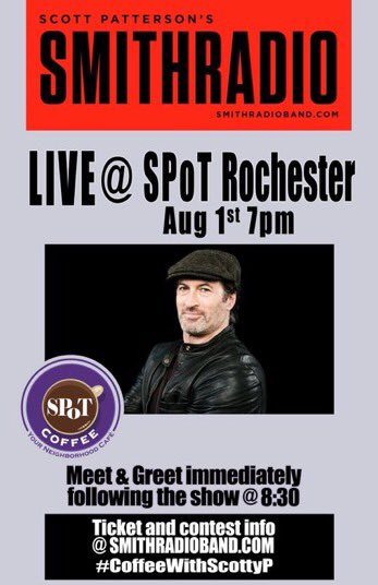 sandysikich's tweet photo. Let's Do This @artvoice @ScottGPatterson's #AcousticShow π₯ 7/31β’8/1 #Buffalo #Rochester @SpotcoffeeHQ #BuyTixAtDoor #MeetScott #HesAmazing πΈ https://t.co/q0ggGYUepM