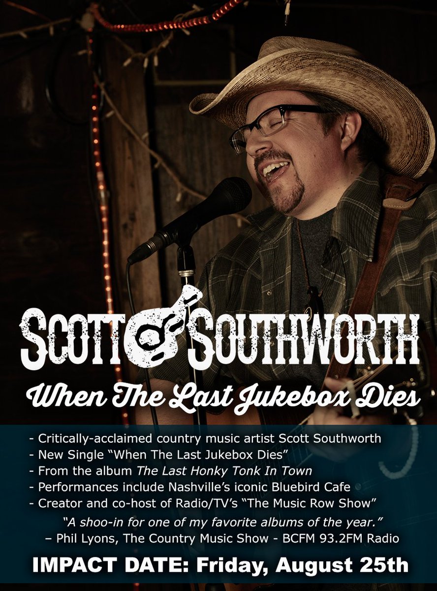 KEMC is excited to be working with acclaimed Nashville artist Scott Southworth on his new single "When The Last Jukebox Dies" #NewMusic