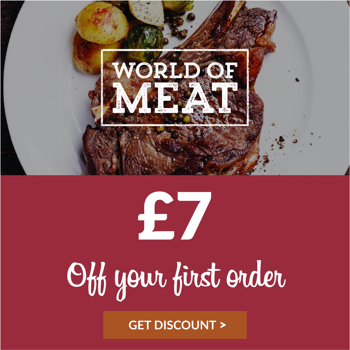 WorldofMeatUK's tweet photo. Make sure that you redeem your £7 off your first order today https://t.co/y8m6X6uGka