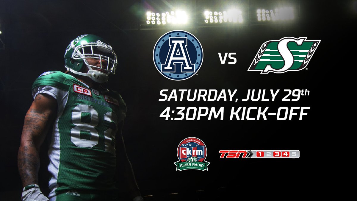 sskroughriders's tweet photo. Gameday. We're back home, Rider Nation! Let's ride!🍉

📺: @TSN_Sports 
📻: @620ckrm
📱: 👋 https://t.co/I4CWuJiIPk