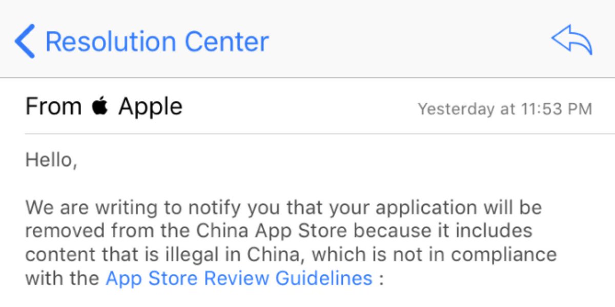 Apple removes VPN apps from App Store in China to comply with local laws 9to5mac.com/2017/07/29/app…