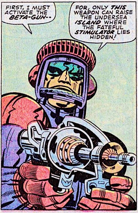 kirbyaday's tweet photo. Kirby Tech!
"Beta-Gun"
Fantastic Four #98
#jackkirby #comics #kirbytech https://t.co/qgCmk0HwIg