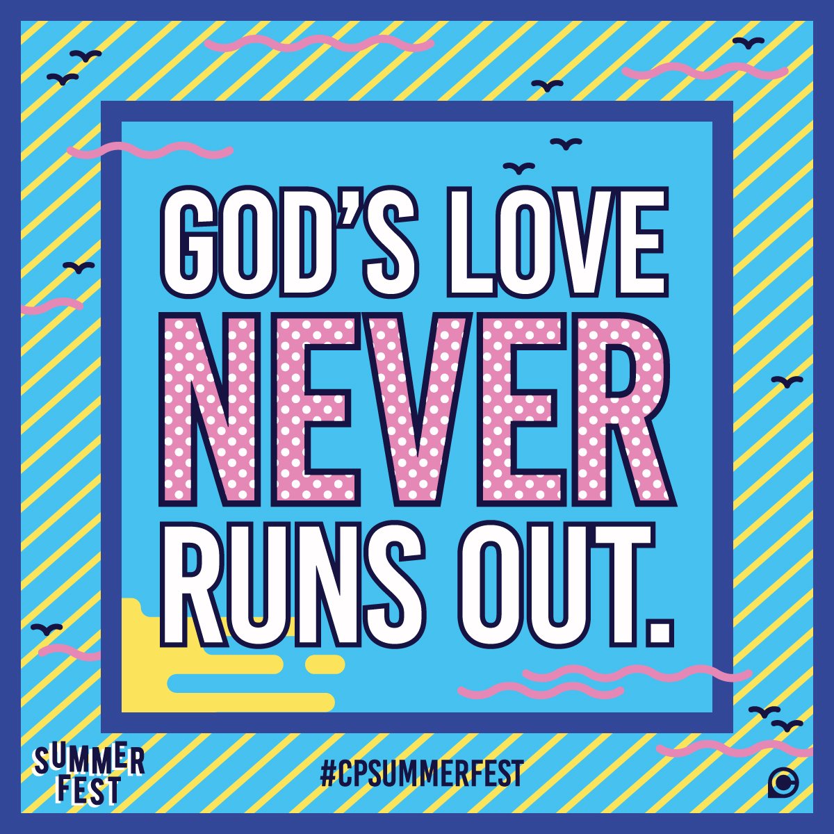 crosspoint_tv's tweet photo. His love never fails, never gives up &amp; never, ever runs out! #cpsummerfest https://t.co/Jyx3IuoAlw