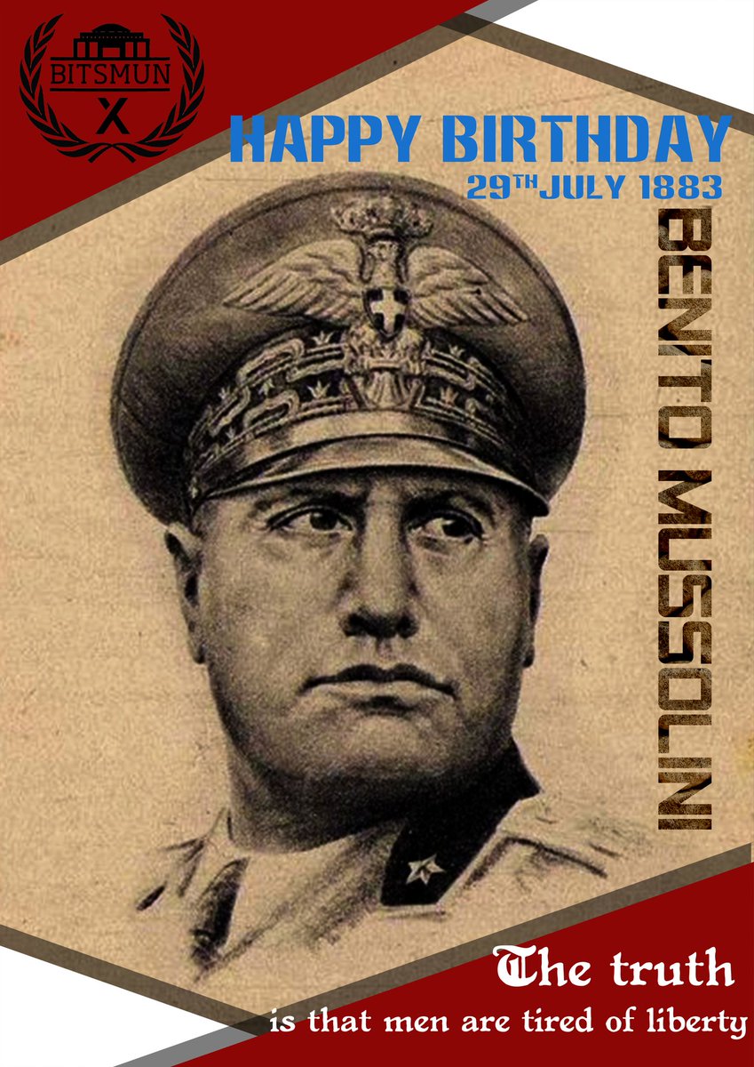 bitsmungoa's tweet photo. The founding father of the Fascism &amp; to the man who shaped Italian history with his thoughts and actions.
#Italy #FlashbackFriday #BITSMUN https://t.co/LSpXVBNDxV
