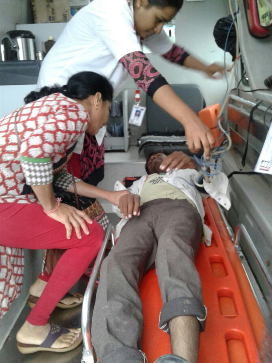 A critically ill kidney patient trapped in flood waters in Patan dist airlifted &amp; admitted in Civil Hosp
Commendable rescue work by <a href="/IAF_MCC/">Indian Air Force</a>