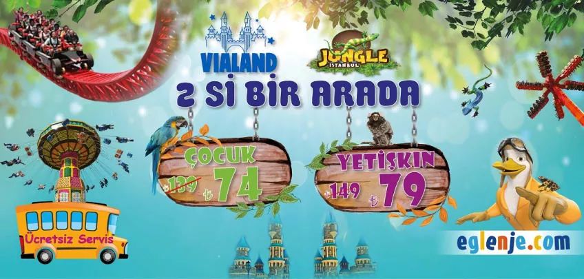 Vialand Tema Park ve Jungle İstanbul bir arada.Şimdi sende eğlenceye katıl.  eglenje.com/vialand #Vialand #Jungleistanbul #Temapark