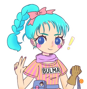 pnkemoji's tweet photo. bulma for #cutiesaturday!! https://t.co/X5MfqWG3wo