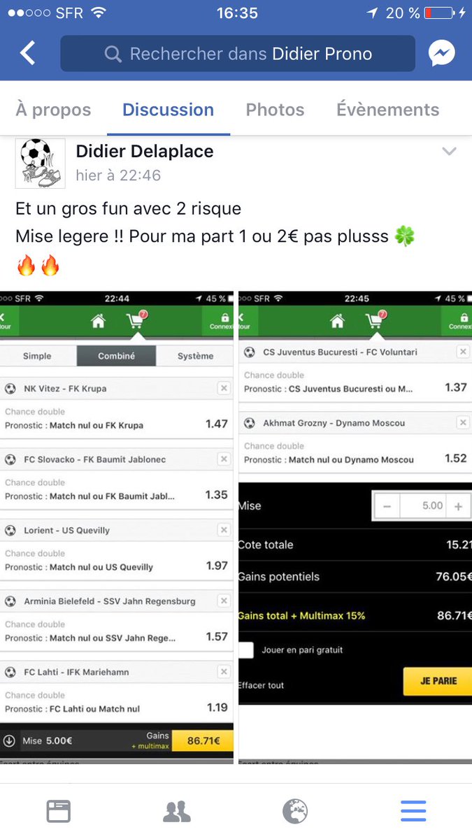 PronosRa's tweet image. Pour linstant sa donne sa ! De la folie prions pour le reste , cest ici que sa se passe 👉m.facebook.com/groups/2466847… 👍😊