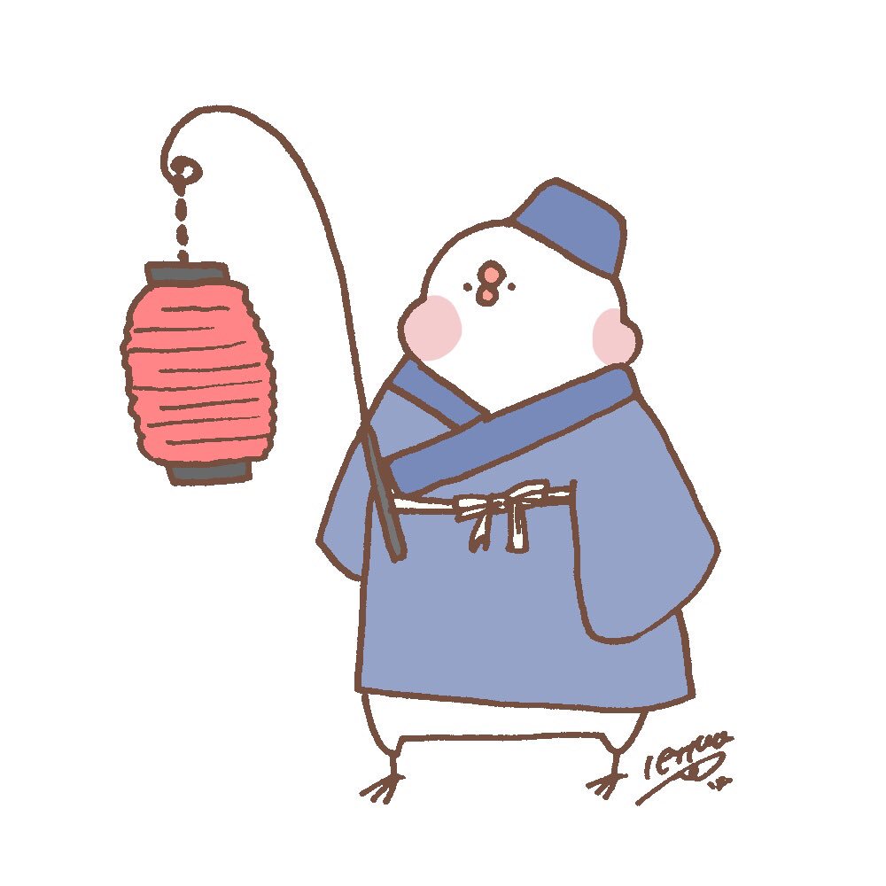 Lettuce工房 れたす Pa Twitter 夜回り ぶん Buncho 文鳥 今日のぶん Lettuce工房 イラストレーション 提灯 イラスト Illustration 鳥 ゆるキャラ