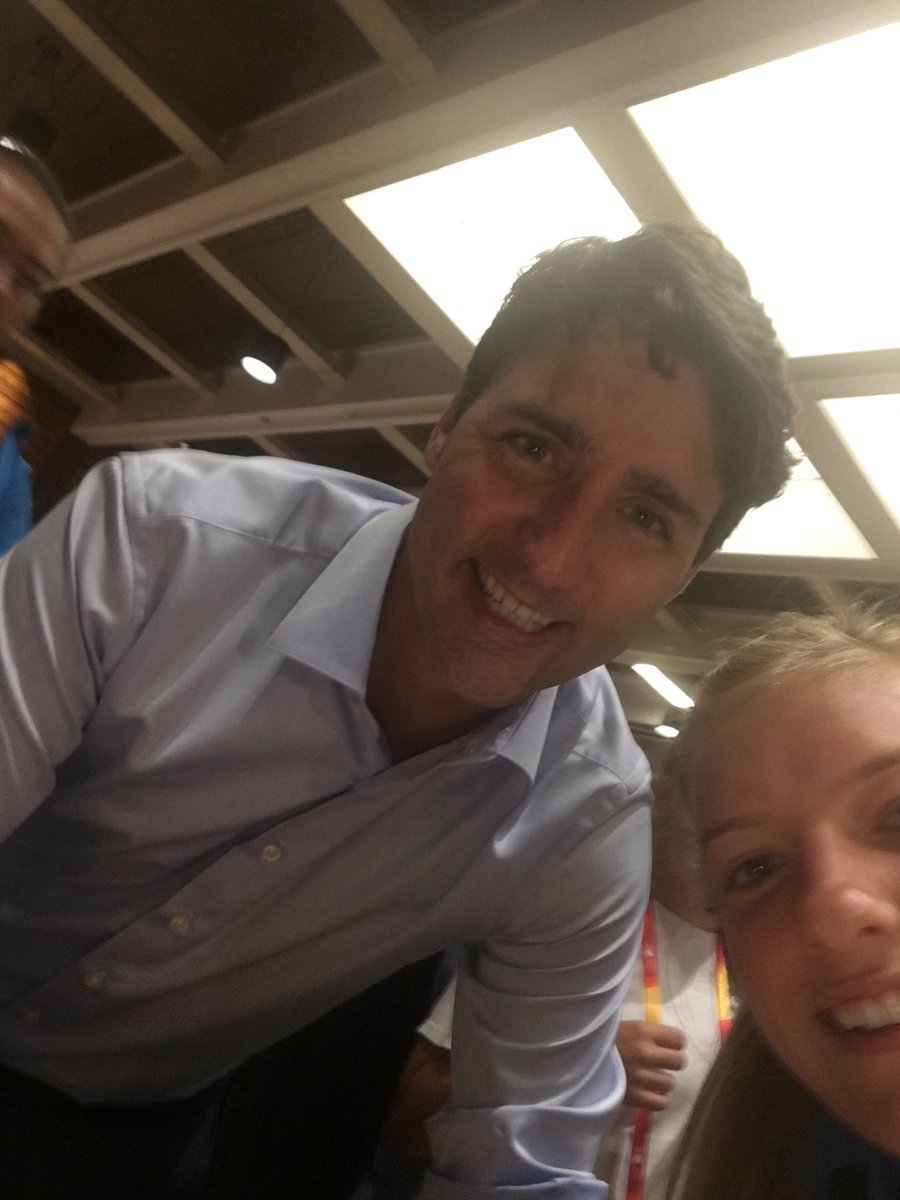 CSoc2017's tweet photo. Thank you @JustinTrudeau  from @teamnovascotia  women's soccer! Visit again so we can sing together! https://t.co/6U5I6okf8g