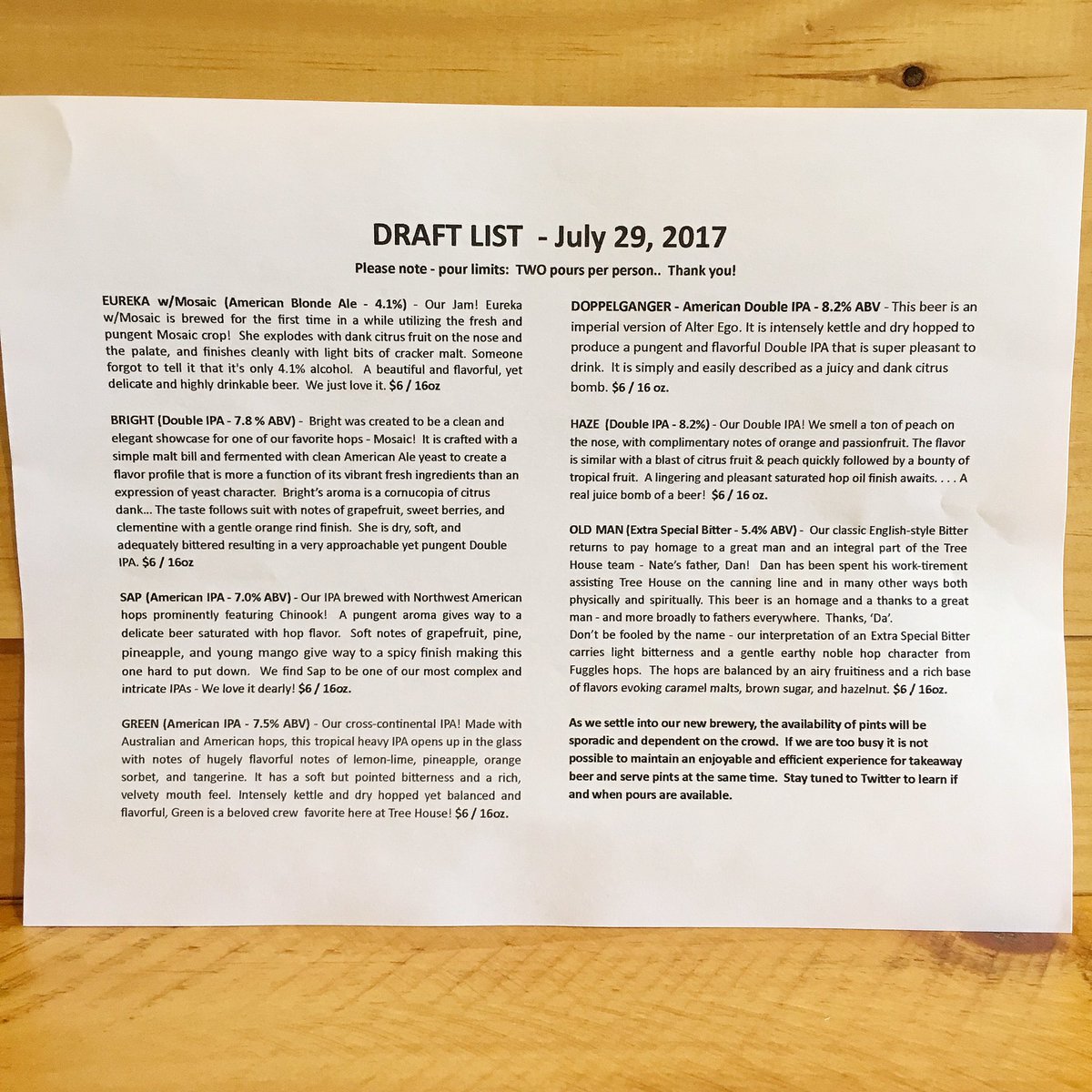 Join us (7.29) for a day of full pours, live bluegrass from Livestock, and eats from @shuckfoodtruck &amp; <a href="/pressnit/">PressN' It</a> !! Last call at 6:30 PM.