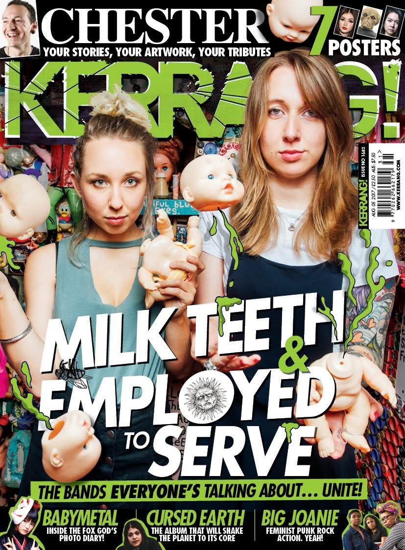 ToneArtists's tweet photo. Incredible. @employedtoserve @MILKTEETHPUNX @KerrangMagazine front cover. Out Wednesday! @DevilPR @holyroarrecords @unitedtalent https://t.co/hd2Y3vOaOd