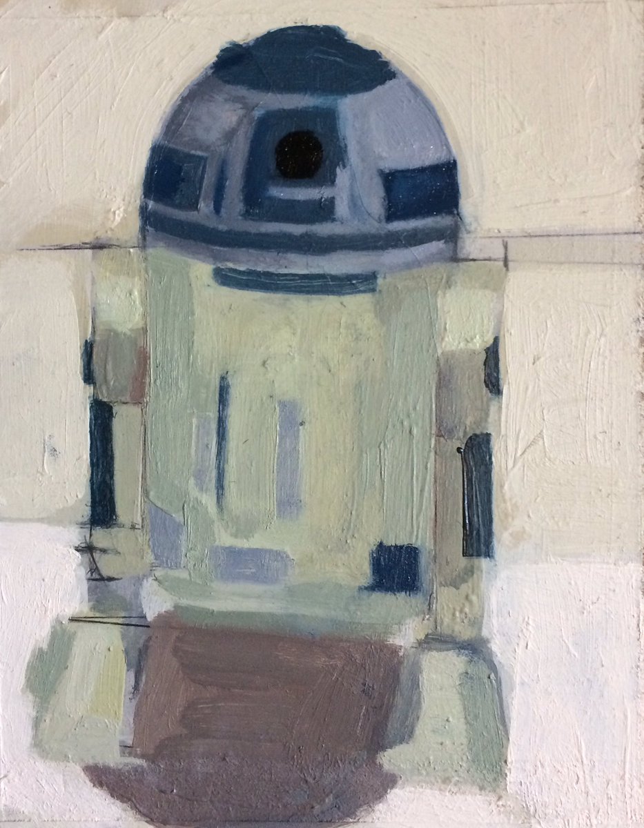 BacefaceRob's tweet photo. A little present for a friend #StarWars #R2D2 #painting https://t.co/ZYU0pmSt9B