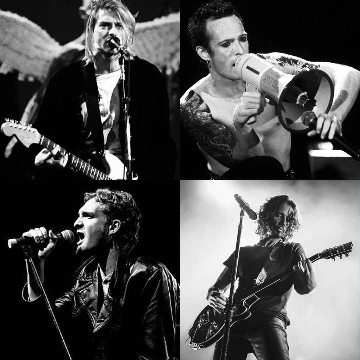 AndrewMannMusic's tweet photo. ...all of my hero's are dead & I'm broken #kurtcobain #scottweiland #lanestaley #chriscornell @Nirvana @STPBand @AliceInChains @soundgarden https://t.co/5FQMB8vCk0