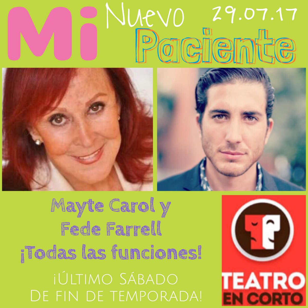 PacienteTC's tweet photo. Hoy es nuestro último sábado y este es nuestro elenco. 👇🏼👇🏼 https://t.co/cdQaXAqNMt