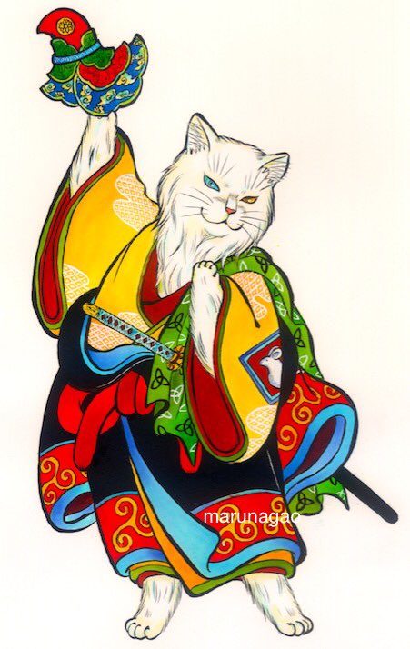 そして、猫絵十兵衛御伽草紙十八巻の表紙のカラー工程。 貴方の縹は