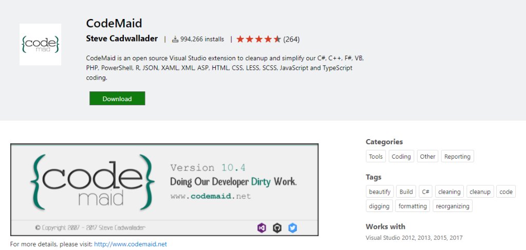 msdev's tweet image. Simplify your #code with the @CodeMaid extension for #VisualStudio: msft.social/AQfITY