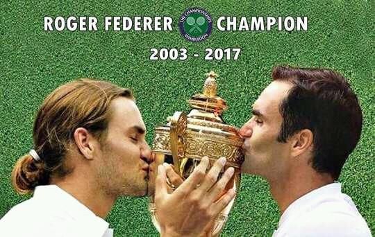 iamAB95's tweet photo. .@rogerfederer The Kπ±NG Of πΎ @Wimbledon #WIM8LEDON #JustPeRFect ππππππππ #Wimbledon #Ro8eRFederer π https://t.co/o7ao1ruBI0