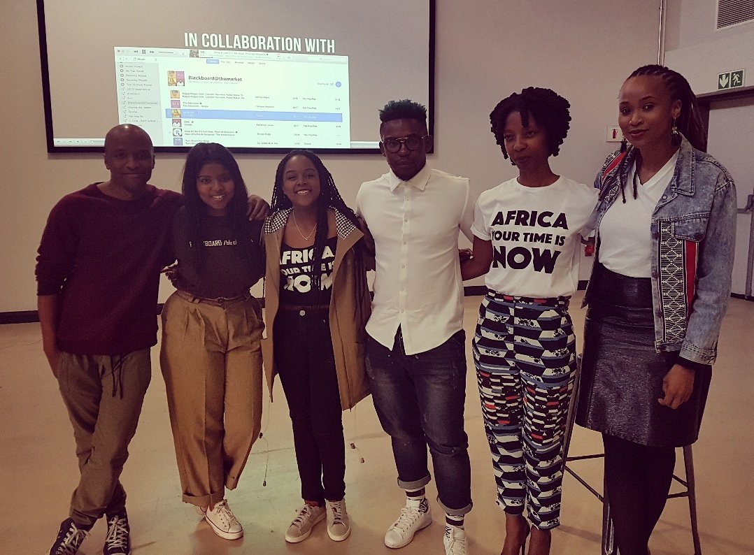 clairemawisa's tweet photo. thanks for today @blakboardafrica &amp; for the space @markettheatre. most incredible mc @tatsnkonzo &amp; fellow speakers @siyabeyile @papamamar ✊ https://t.co/qgMavq12jJ