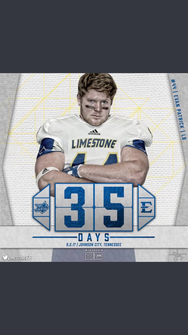 LaneKnost's tweet photo. It's almost time for Limestone Football!!! Get #lockedin ��🏻🏈 @LimestoneFB https://t.co/m1WgnkJFIF